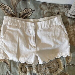 Crewcuts White Scalloped High Waist Shorts